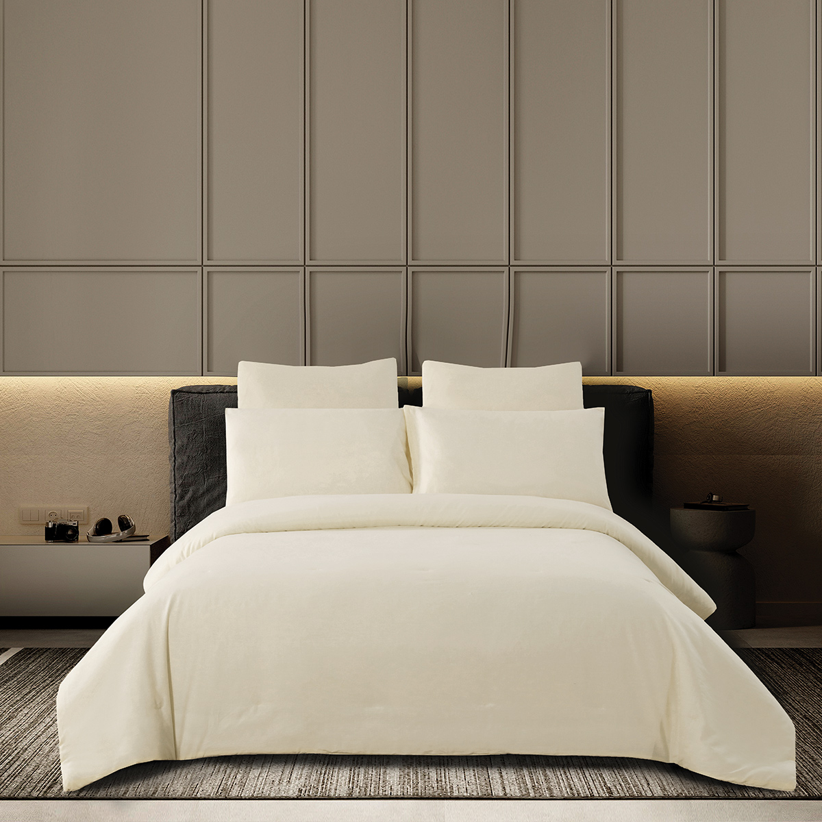 لحاف صيفي سادة قطن بيج لحاف صيفي سادة قطن بيج