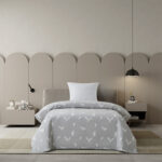 مفرش مضغوط قطن أكسفورد رصاصي