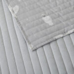 مفرش مضغوط قطن أكسفورد رصاصي