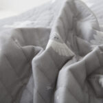 مفرش مضغوط قطن أكسفورد رصاصي