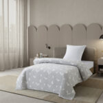 مفرش مضغوط قطن أكسفورد رصاصي