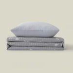 مفرش مضغوط قطن أكسفورد رصاصي