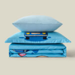 طقم بيت لحاف أكسفورد لون أزرق