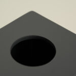 علبة مناديل بولي لون رصاصي غامق