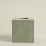 علبة مناديل بولي لون أخضر