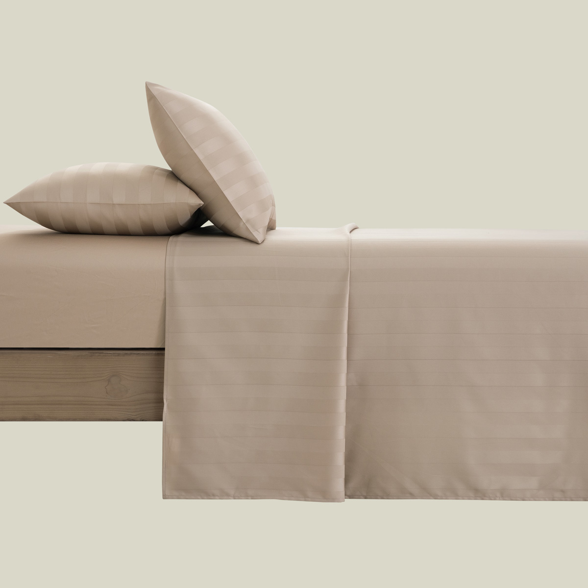 طقم شرشف سرير قطن فندقي بيج غامق طقم شرشف سرير قطن فندقي بيج غامق