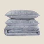 طقم لحاف شتوي مضغوط رصاصي