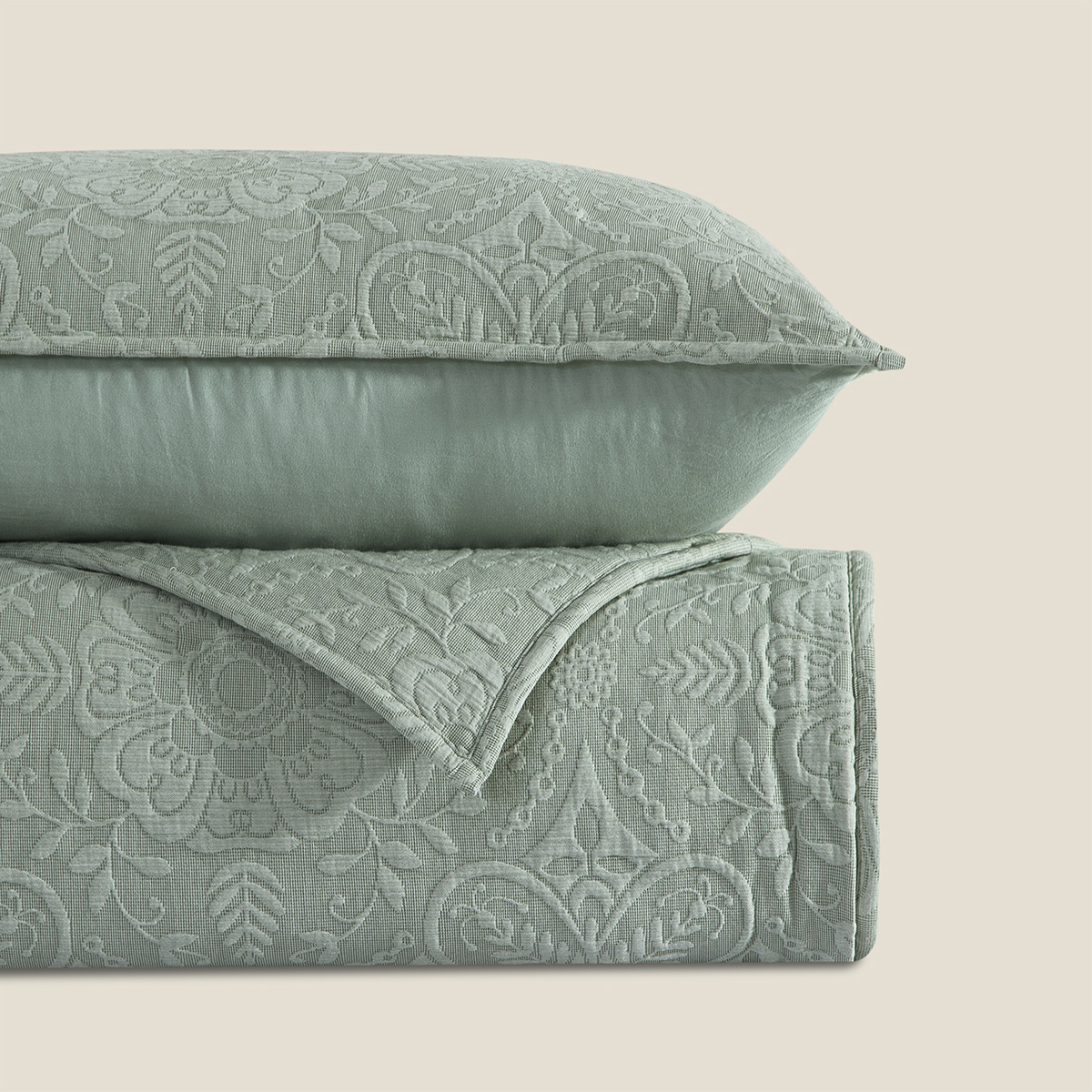 لحاف صيفي جاكار لون اخضر لحاف صيفي جاكار لون اخضر