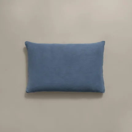 بيت مخدة قطن لون أزرق