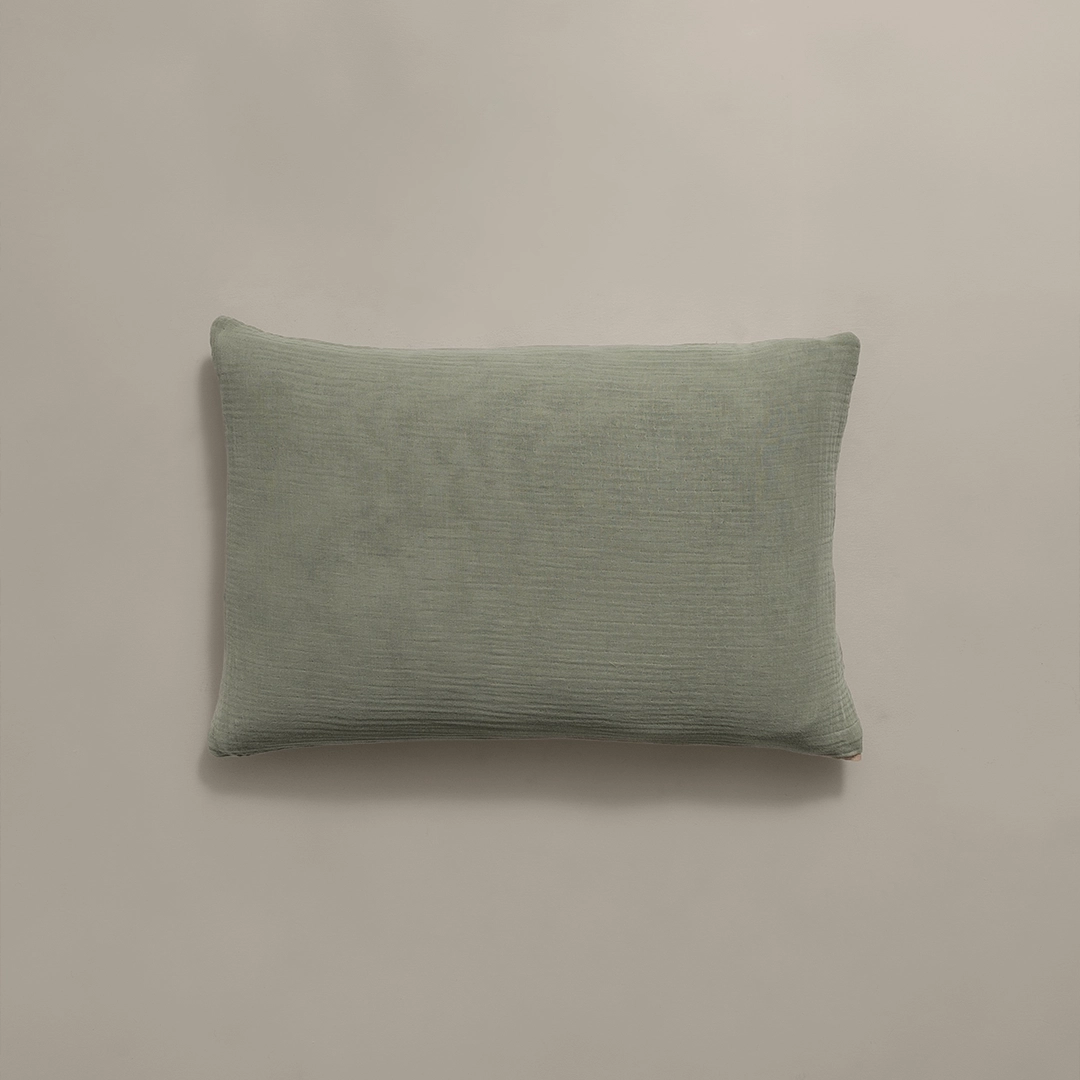 بيت مخدة قطن لون أخضر بيت مخدة قطن لون أخضر