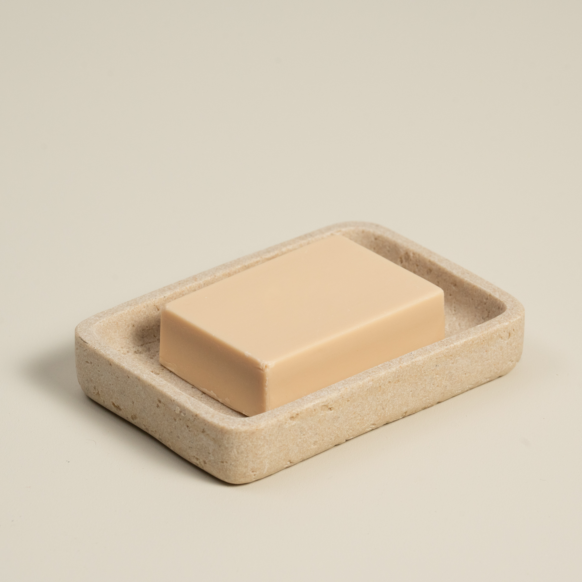 وعاء صابون بولي لون بيج وعاء صابون بولي لون بيج - الصورة 1