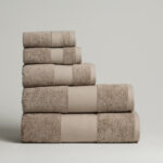 منشفة قطن بني بعده مقاسات