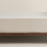 شرشف مطاط فندقي قطن لون بيج