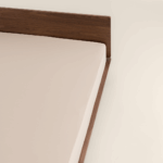 شرشف مطاط فندقي قطن لون بيج غامق