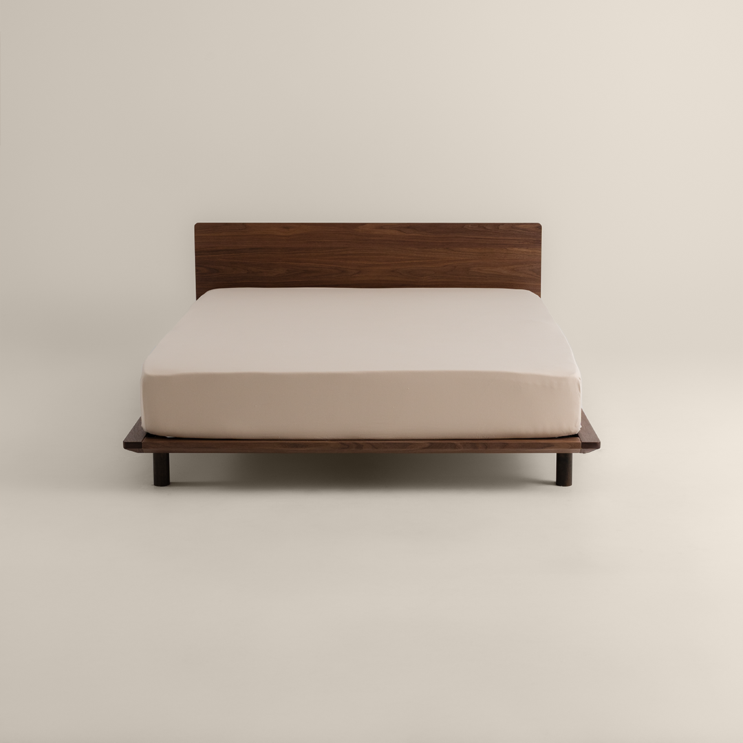 شرشف مطاط فندقي قطن لون بيج غامق شرشف مطاط فندقي قطن لون بيج غامق