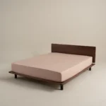 شرشف مطاط فندقي قطن لون بينك