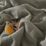 طقم لحاف مواليد قطعتين قطن لون أخضر