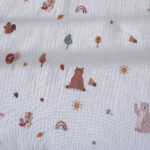 طقم لحاف مواليد قطعتين قطن بلون أوف وايت