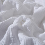 طقم لحاف مواليد قطعتين قطن أوف وايت