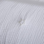 طقم لحاف مواليد قطعتين قطن أوف وايت