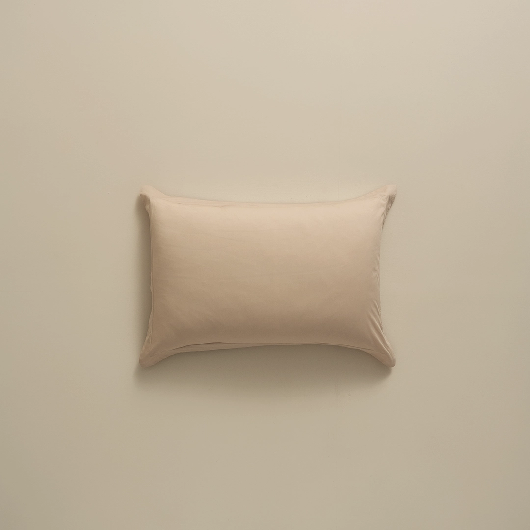 بيت مخدة قطن ٢ قطعة لون بيج غامق بيت مخدة قطن ٢ قطعة لون بيج غامق