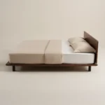 بيت لحاف ساده قطن لون بيج غامق