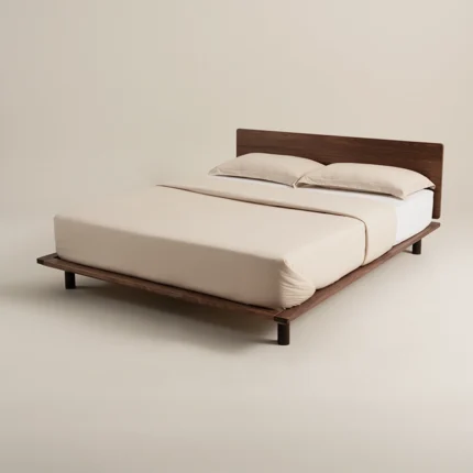 بيت لحاف ساده قطن لون بيج غامق