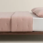 لحاف مضغوط سادة قطن بينك