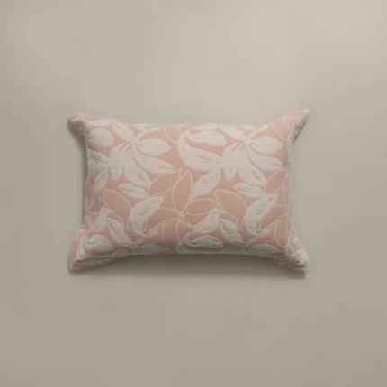 بيت مخدة ٢ قطعة جاكار قطن بينك