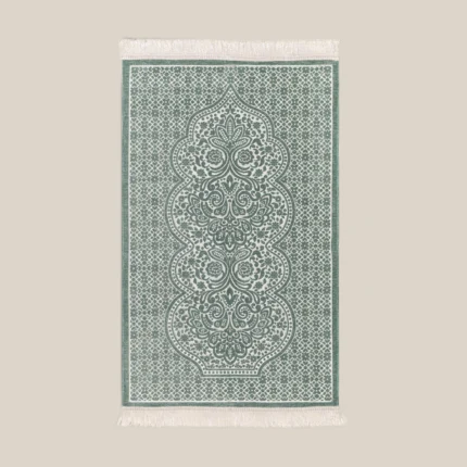 سجادة صلاة شنيل لون أخضر