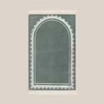 سجادة صلاة شنيل بلون أخضر