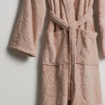 روب حمام قطن بلون بينك بعدة مقاسات