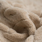 روب حمام قطن بلون بيج غامق بعدة مقاسات