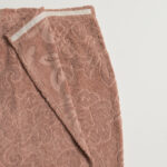 روب حمام لف قطن بينك غامق