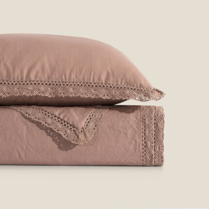 بيت لحاف قطن بلون بينك غامق