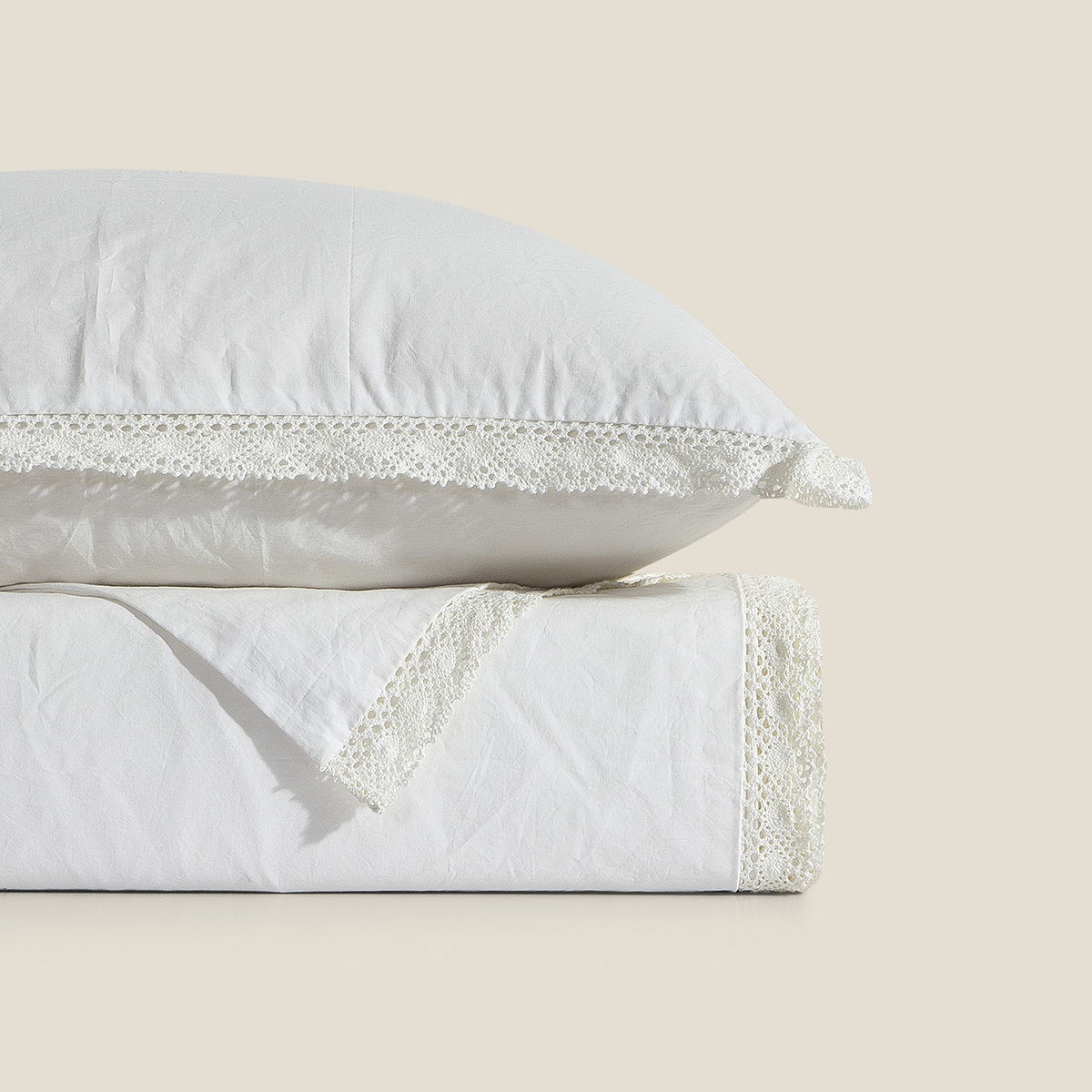 بيت لحاف قطن بلون أوف وايت بيت لحاف قطن بلون أوف وايت