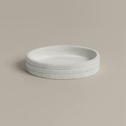 وعاء صابون بولي أبيض