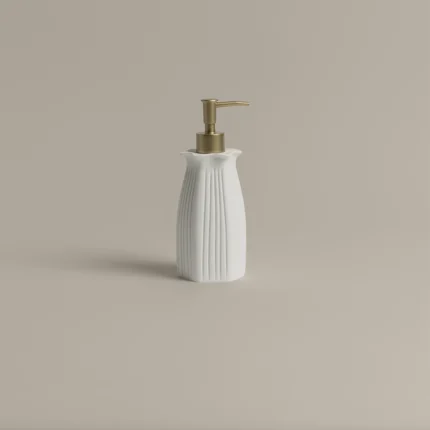 موزع صابون بولي لون أبيض