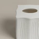 علبه مناديل بولي لون أبيض