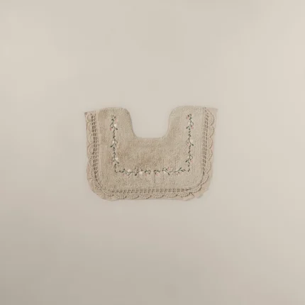 دعاسة كرسي قطن مطرز بيج غامق