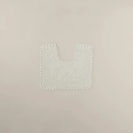 دعاسة كرسي قطن مطرز لون أوف وايت