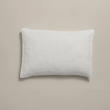 بيت مخدة ميكرو ٢ قطعة مطرز أوف وايت