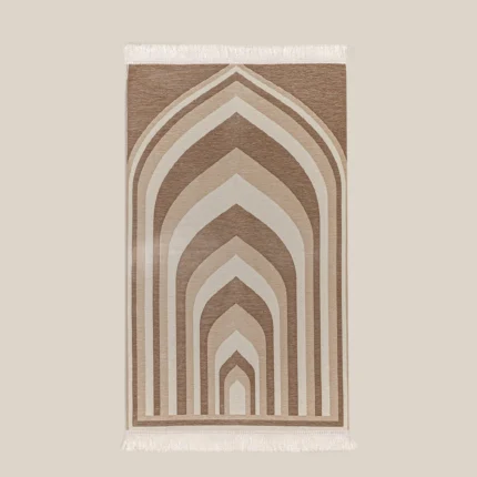 سجادة صلاة دبل شنيل بلون بيج غامق