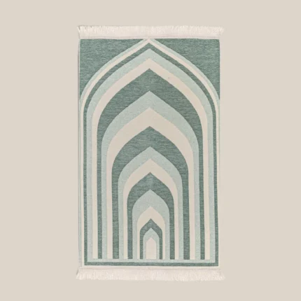 سجادة صلاة دبل شنيل بلون أخضر