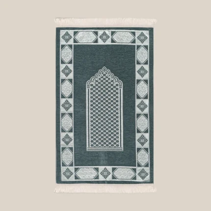 سجادة صلاة شنيل أخضر