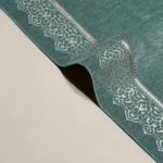 سجادة صلاة شنيل بلون أخضر