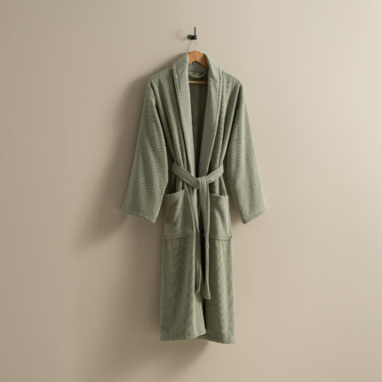 روب حمام قطن بلون أخضر