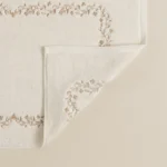 دعاسة حمام قطن مطرز ٥٠-٧٠ أوف وايت