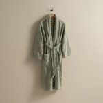 روب حمام قطن جاكار أخضر