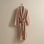 روب حمام قطن بلون بينك